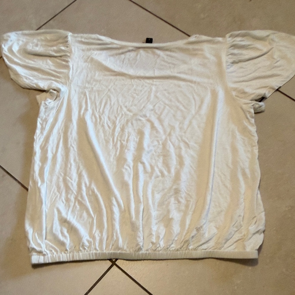 Express White Puff Sleeve Blouse - Picture 5 of 5